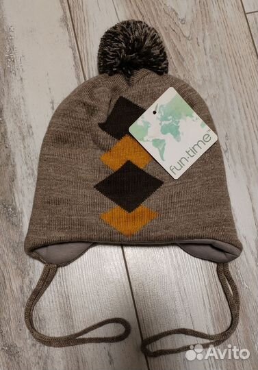 Шапка зимняя для мальчика 44-46