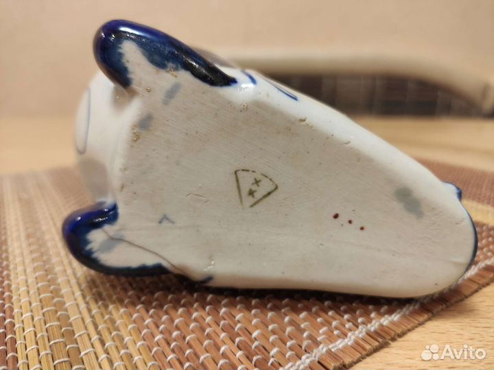 Штоф Рыбка старая Гжель СССР