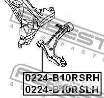 Febest 0224-B10rsrh Рычаг передний правый