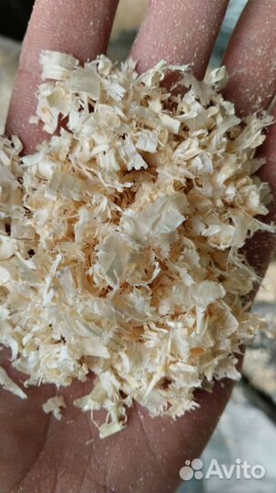 Опилки Стружка сухая упакованная пресованная