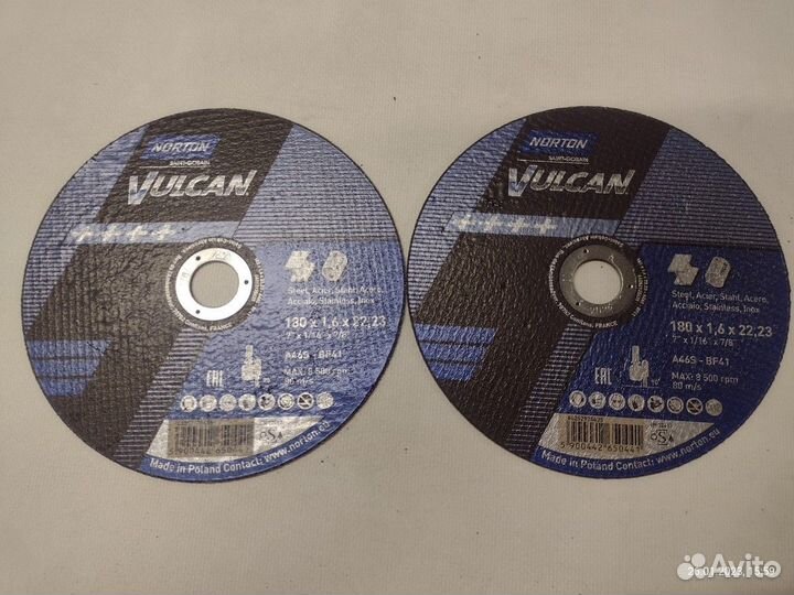 Круг отрезной vulcan 180х1,6 norton 66252925435