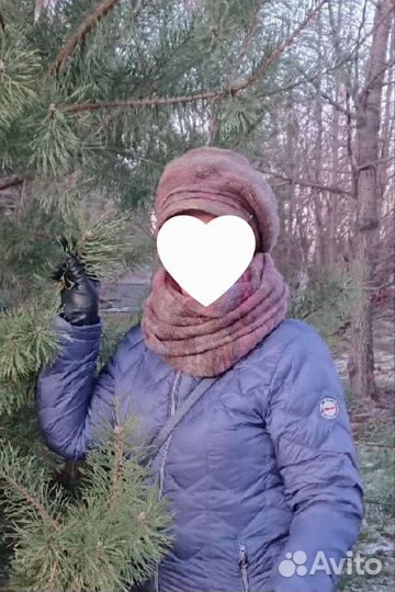 Комплект шапка и снуд женский