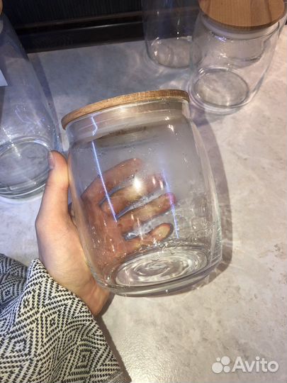 Банка универсальная для хранения сыпучих стекло