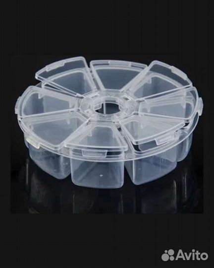 Контейнер для дизайна круглый 8 ячеек