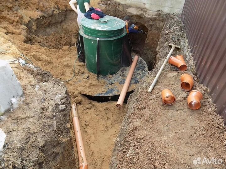 Монтаж автономной канализации септик / биостанция