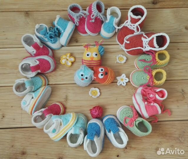 Вязанные пинетки