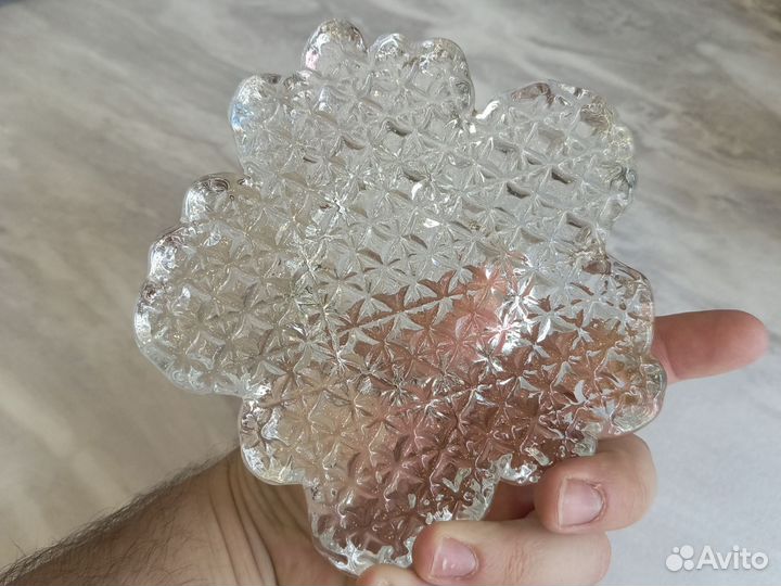 Пепельница СССР из хрусталя