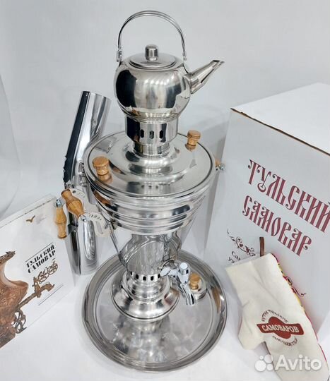 Самовар на дровах, углях 5л в наборе