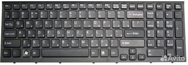 Клавиатура Sony vaio vpceb4E9E/BQ с черной рамкой