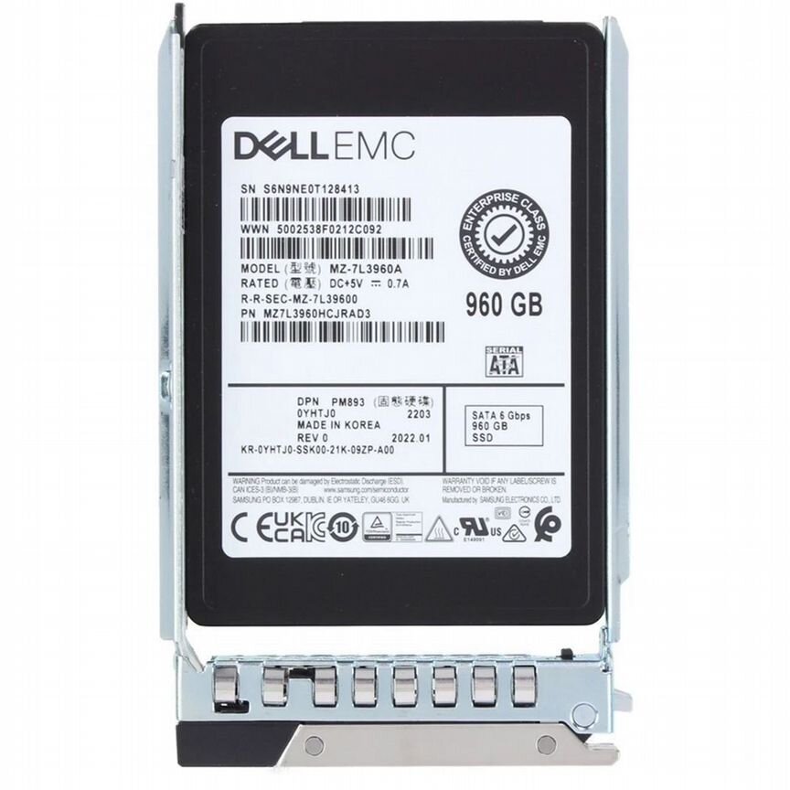 [YHTJ0] Жесткий Диск Dell 960gb Sata3 2,5" Ssd Yhtj0