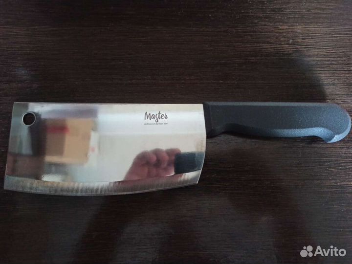 Топор новый из нержавеющей стали для разделки мяса