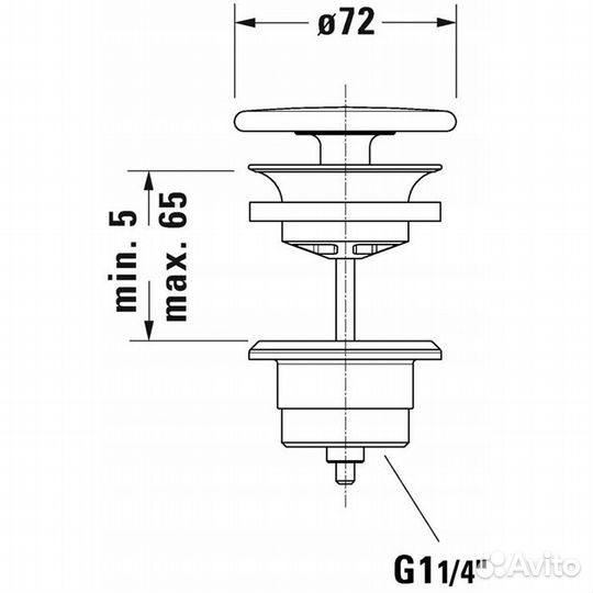 Duravit Донный клапан 0050750000