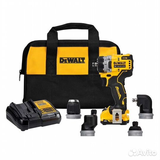 Шруповерт DCD703F1 Dewalt с 4 насадками в комплект