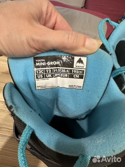 Ботинки для сноуборда burton детские