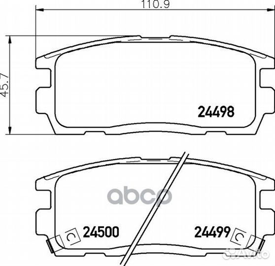 Колодки тормозные дисковые зад NP6074 nissh