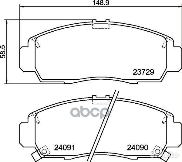 Колодки тормозные дисковые перед (PF-8614)