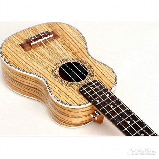 Укулеле концерт Alina UK-Zebra24 EQ, чехол в компл