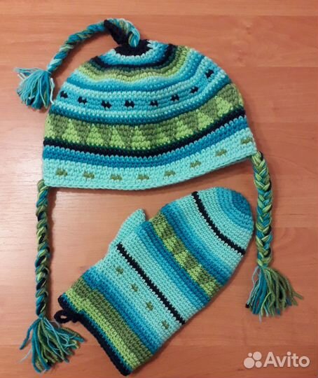 Набор для бани и сауны шапка и руковица