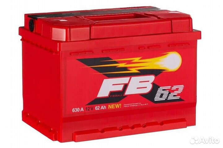 Аккумулятор автомобильный FB 62Ач обратная поляр
