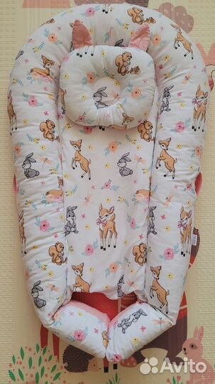 Кокон гнездышко для новорожденных с дугой