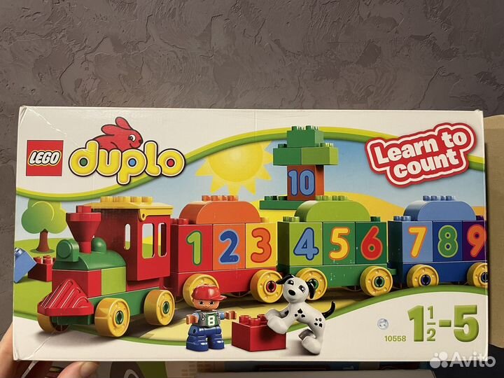 Lego duplo поезд, пожарная машина, дом