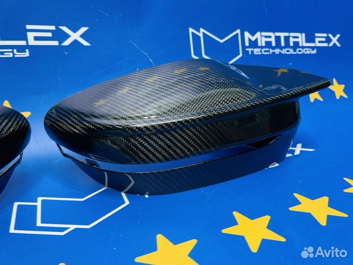 Накладки на зеркала BMW G80 G82 сухой карбон