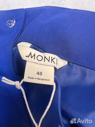 Monki Юбка на молнии сзади синяя EUR 48