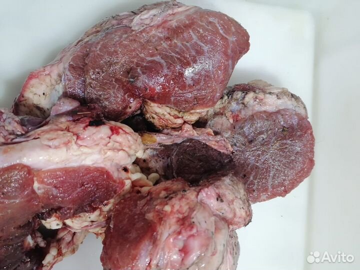 Фарш говяжий, обрезь говяжья для собак в уп