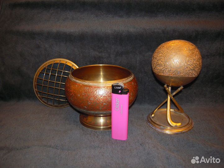 Пепельница латунь Индия винтаж