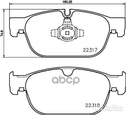 Колодки тормозные дисковые перед P86027 Brembo