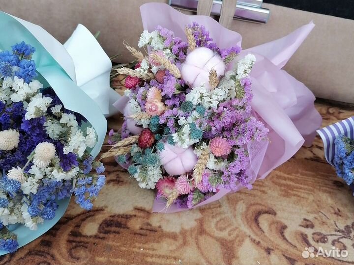 Букетики-комплименты из сухоцветов