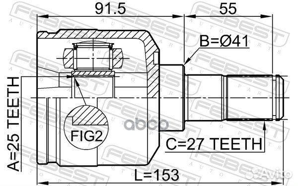 ШРУС 1211-NF 1211-NF Febest