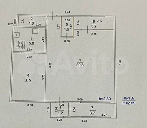 Торговый павильон с арендатором, 51.7 м²