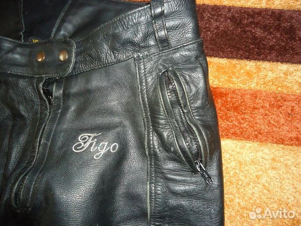 Кожаные мотоштаны Figo 50-52 р