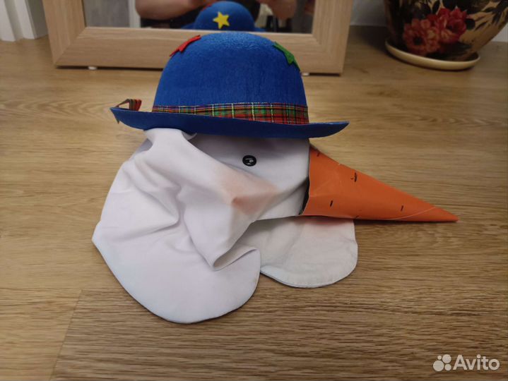 Костюм снеговика для мальчика. Шапочка+шарф