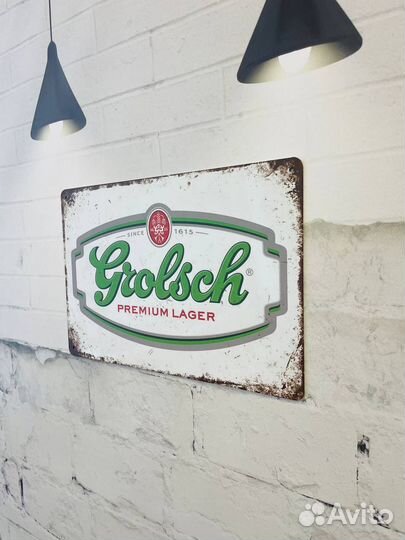 Декор на стену табличка Grolsch Beer