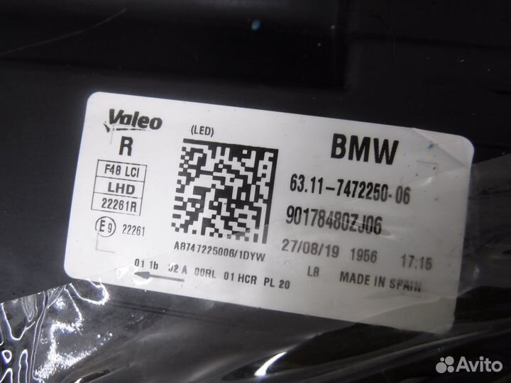 Фара правая BMW X1