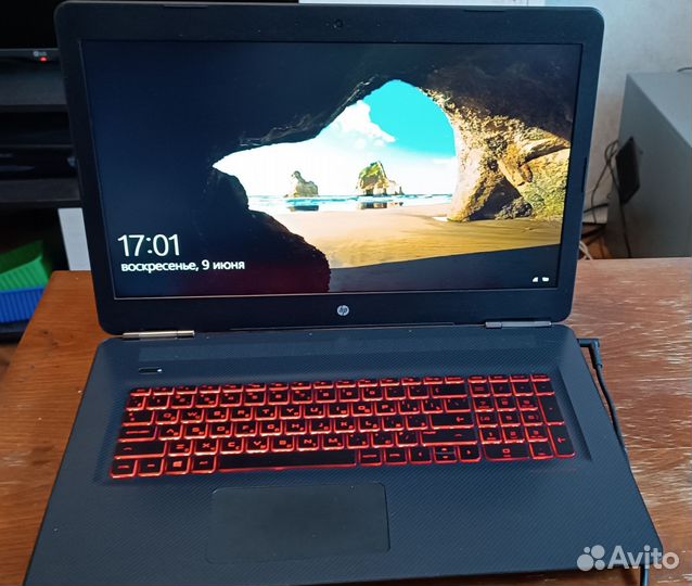 Ноутбук hp omen 17. Intel I7-7700HQ. GTX1050ti