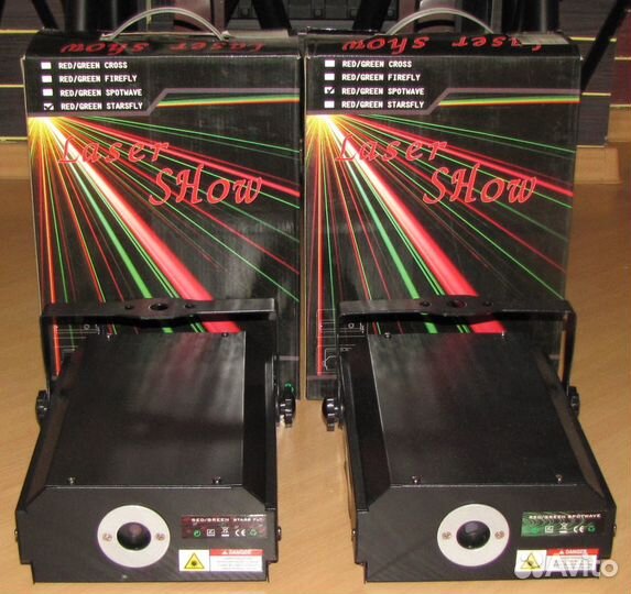 Лазеры US GR140 2шт LED светомузыка микрофон DMX