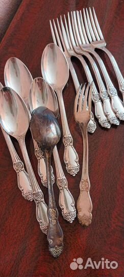 Ложки, вилки десертные - мельхиор СССР