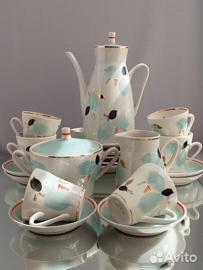Сервиз кофейный,фарфор, Полонне