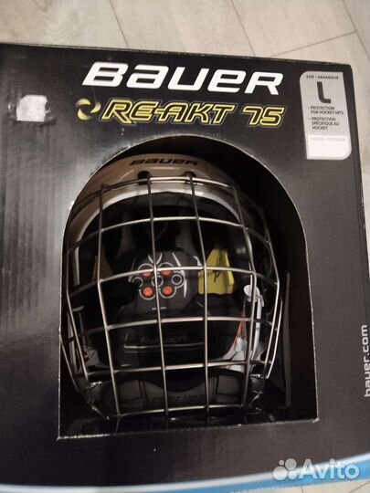 Шлем хоккейный новый Bauer ReAkt 75 L(57.5-62см)