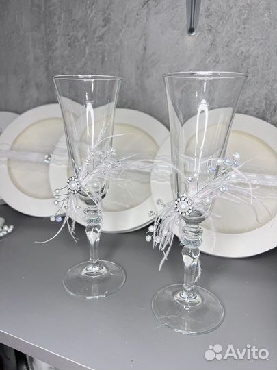 Фужеры бокалы для свадьбы