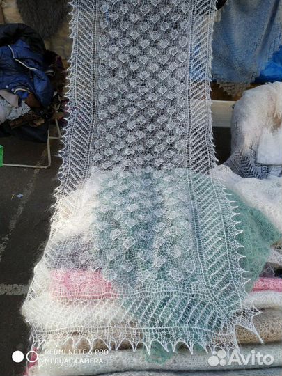 Пуховые шарфы Козья шерсть ручной работы