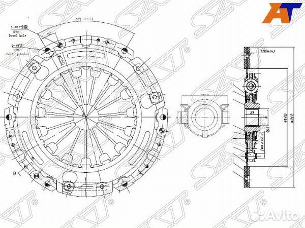 Комплект сцепления toyota matrix