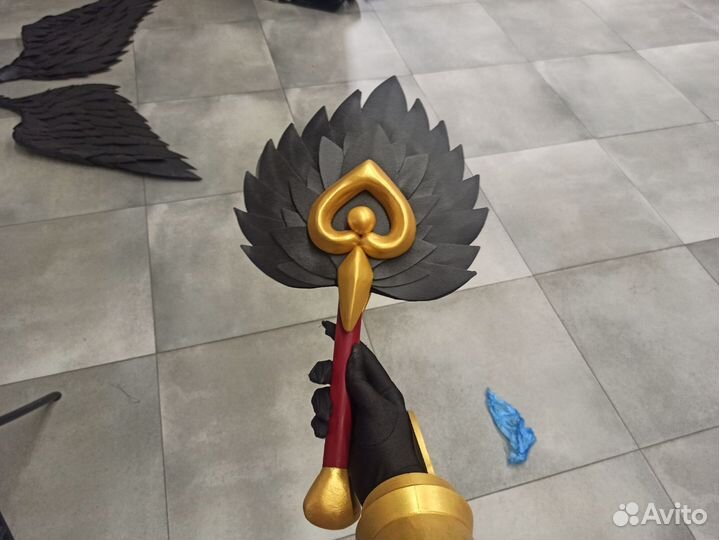 Косплей геншин Сара веер