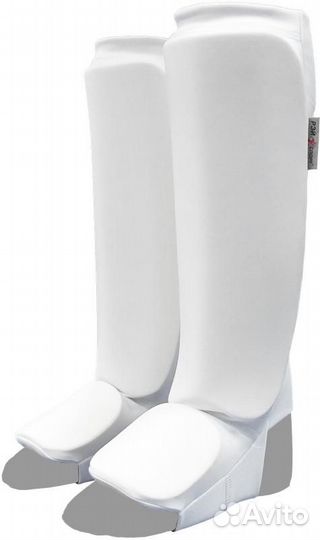 Щитки на голень Рэй-Спорт белые (M)