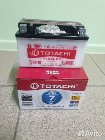 Аккумулятор Totachi Moto 7а/ч R AGM