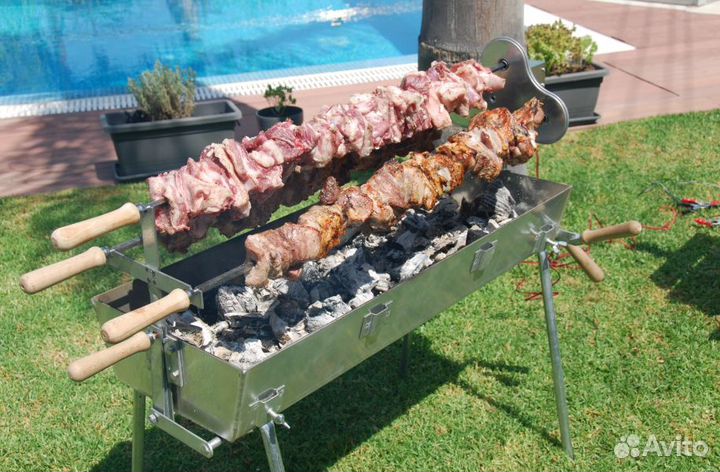 Мангал автоматический угольный с электроприводом