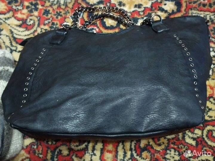 Сумка женская натуральная кожа черная